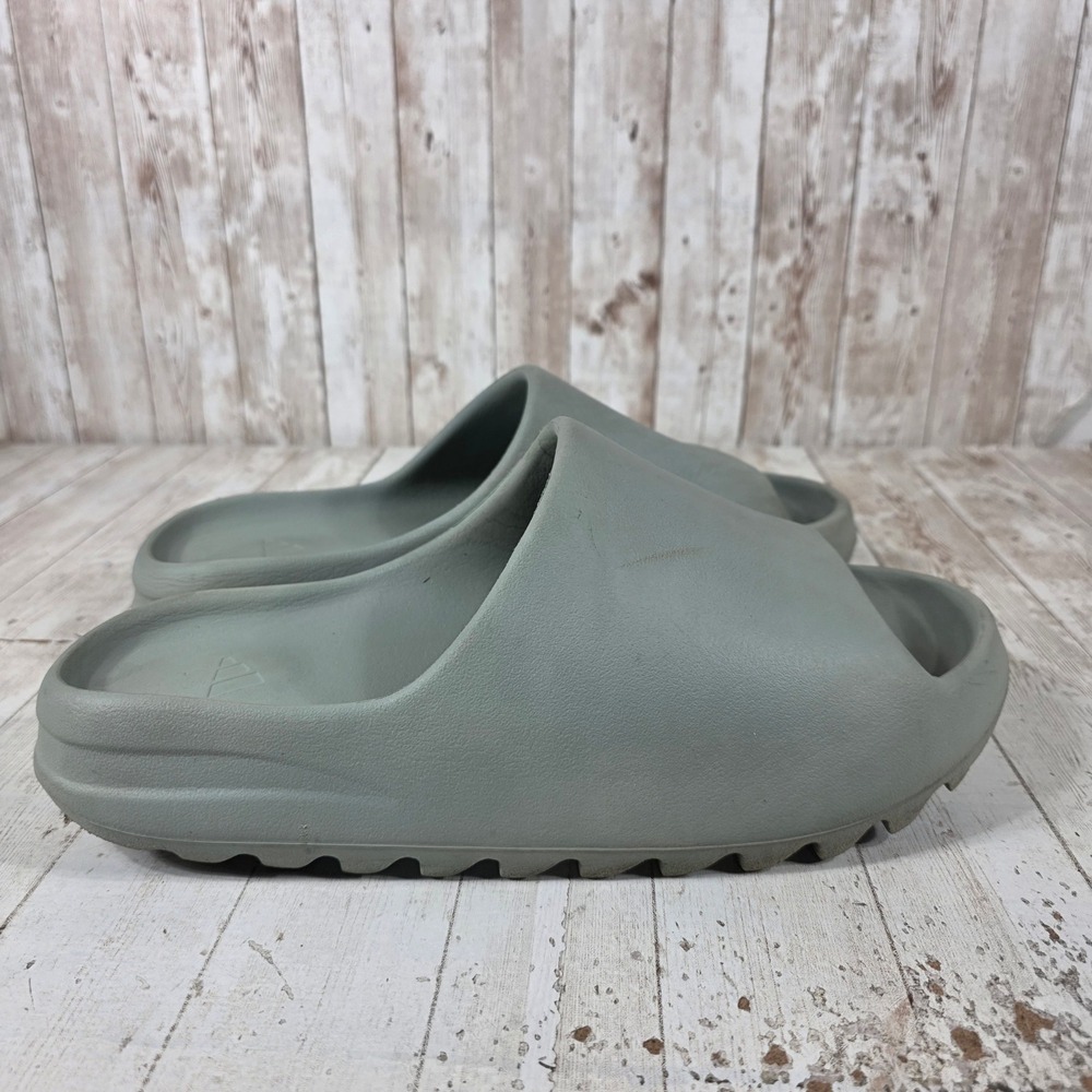 Adidas Yeezy Slide Salt Men Size 12 GZ5554 Grey Green Foam Sandals